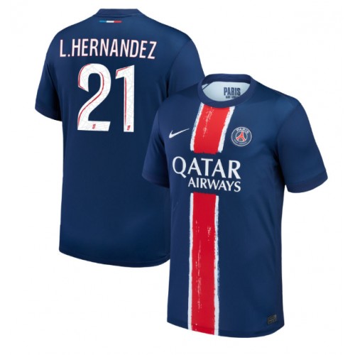 Pánský Fotbalový dres Paris Saint-Germain Lucas Hernandez #21 2024-25 Domácí Krátký Rukáv